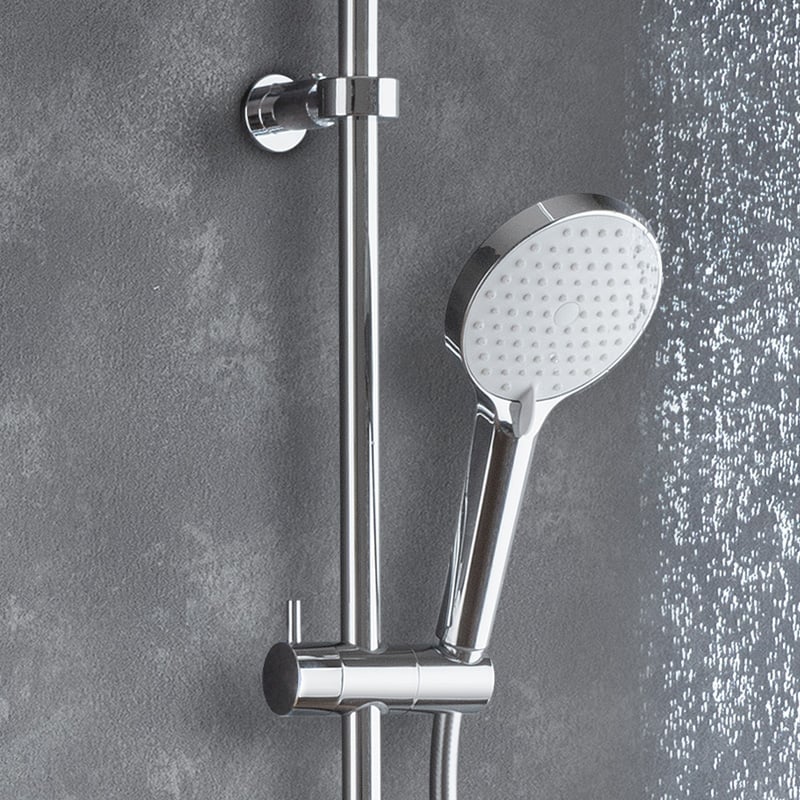 Fortis Pure Handbrause mit 3 Stahlarten chrom/weiß 15508PC