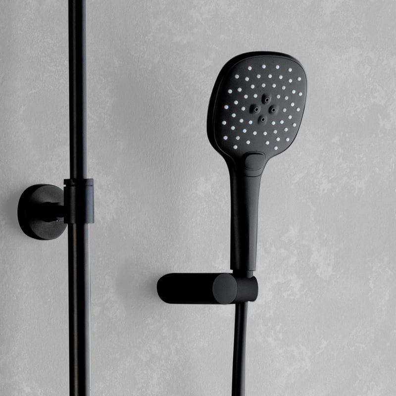 Fortis Spa Push-Handbrause mit 3 Stahlarten L: 249 B: 120 schwarz matt 15507MB