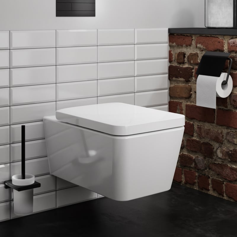 hansgrohe EluPura Q Wand-WC mit AquaFall Flush L: 54 B: 36 weiß 62023450