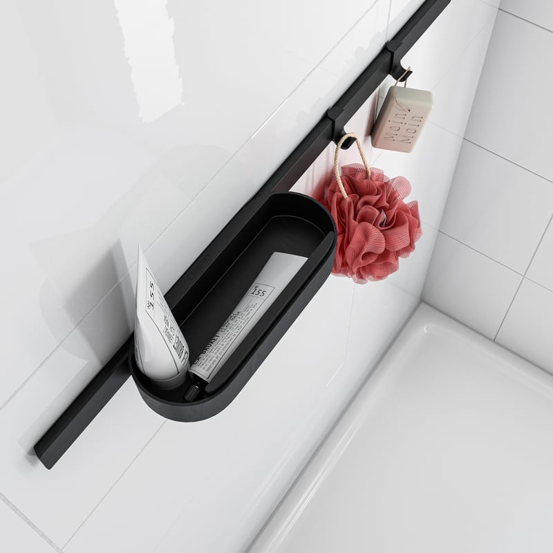 hansgrohe WallStoris Badaccessoire-Set schwarz matt 27967670