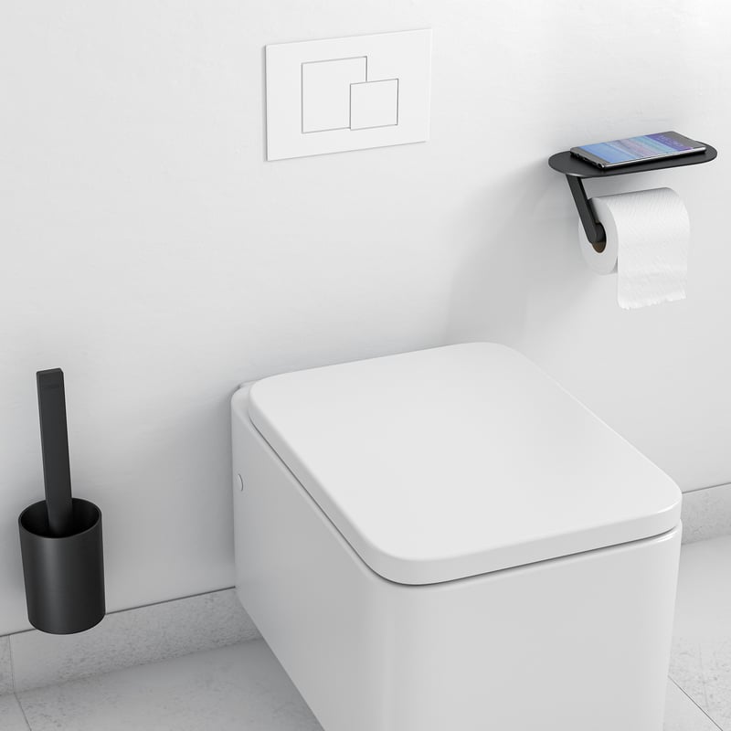 hansgrohe WallStoris Badaccessoire-Set schwarz matt 27969670