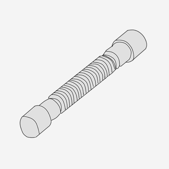 RIHO flexibler & reduzierbarer Ablauf-Schlauch für Badewanne 50-40 mm 208891