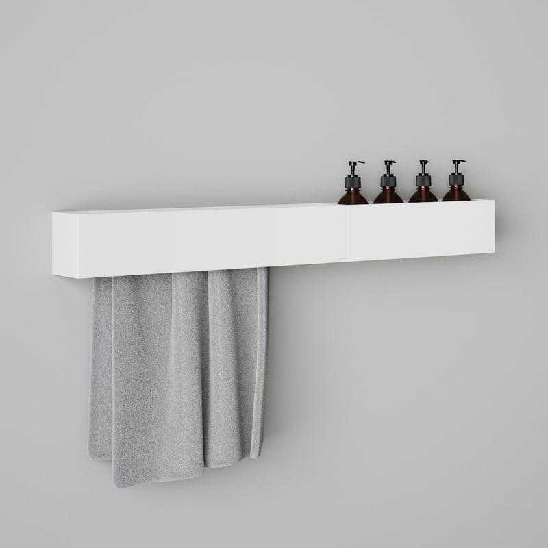 Viverso AGA Design U Badaccessoire-Set für Duschanlage B: 1000 H: 120 weiß matt AGA-DW100-WM