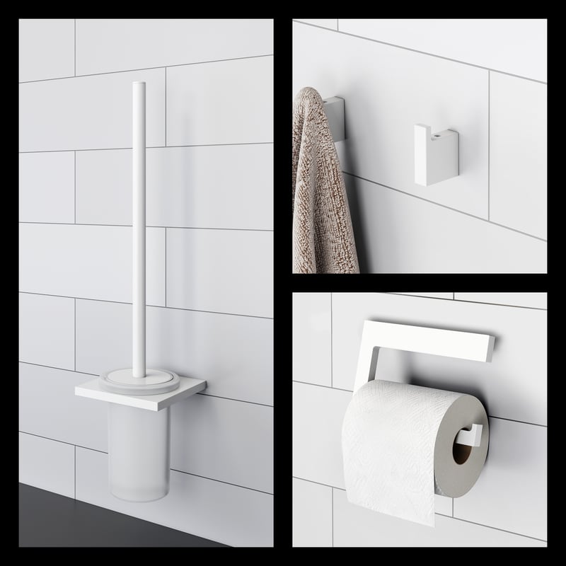Viverso x add Badaccessoire-Set 3 in 1 weiß matt VA3000MW+VA2100MW+VA4000MW