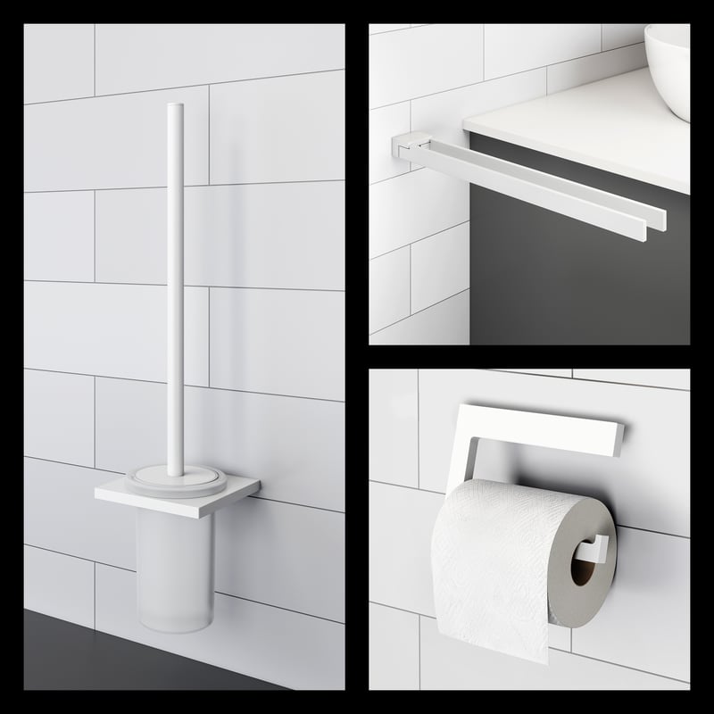 Viverso x add Badaccessoire-Set 3 in 1 weiß matt VA3000MW+VA2100MW+VA4300MW