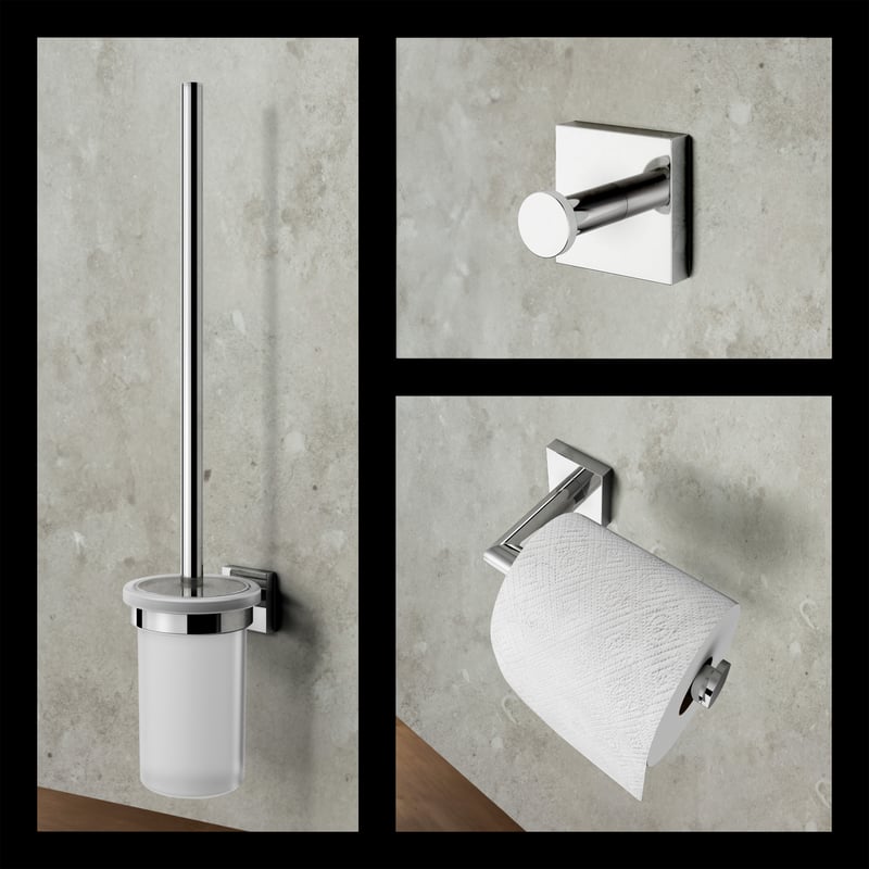 Viverso x cube Badaccessoire-Set 3 in 1 chrom VC3000CR+VC2201CR+VC4000CR