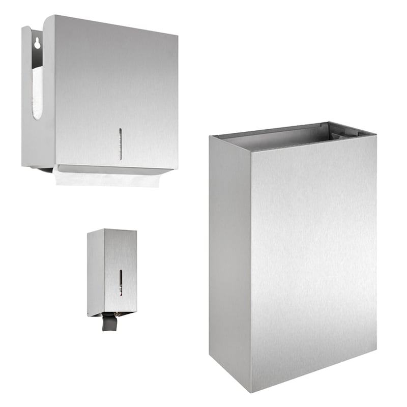 Wagner-Ewar H-Line Badaccessoire-Set B: 260 H: 400 edelstahl gebürstet 727344
